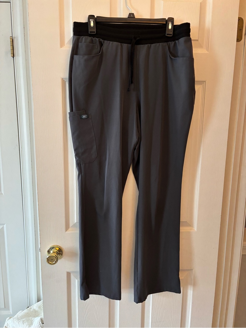Medline Ave Womens Bootcut Scrub Pants in Charcoal Size Large